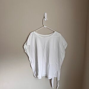 LOFT White Women's Blouse with Tie Detail